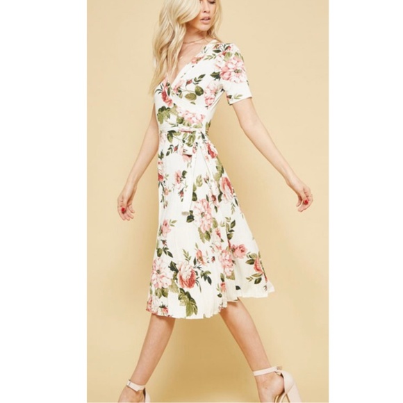 SURPLICE FLORAL MIDI DRESS $15 THIS WEEK - Picture 8 of 8